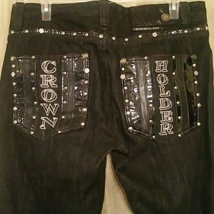 Crown Holder Luxe art denim, 38